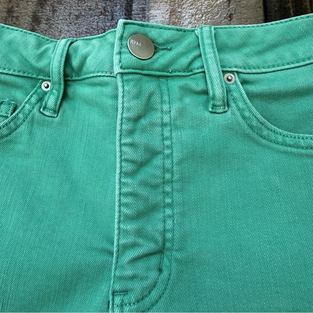 RFM Green Denim Women's Shorts - Size Medium - Picture 5 of 10